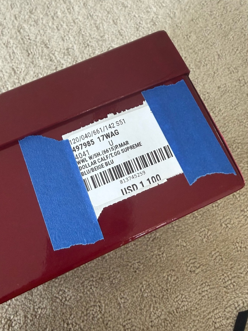 Gucci GG Marmot Wallet on Chain Crossbody - Navy - Picture 5 of 5